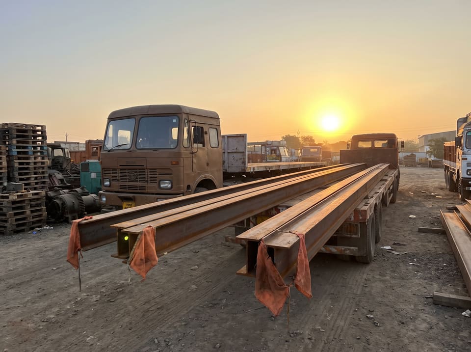Flat bed trailer used for FTL transport